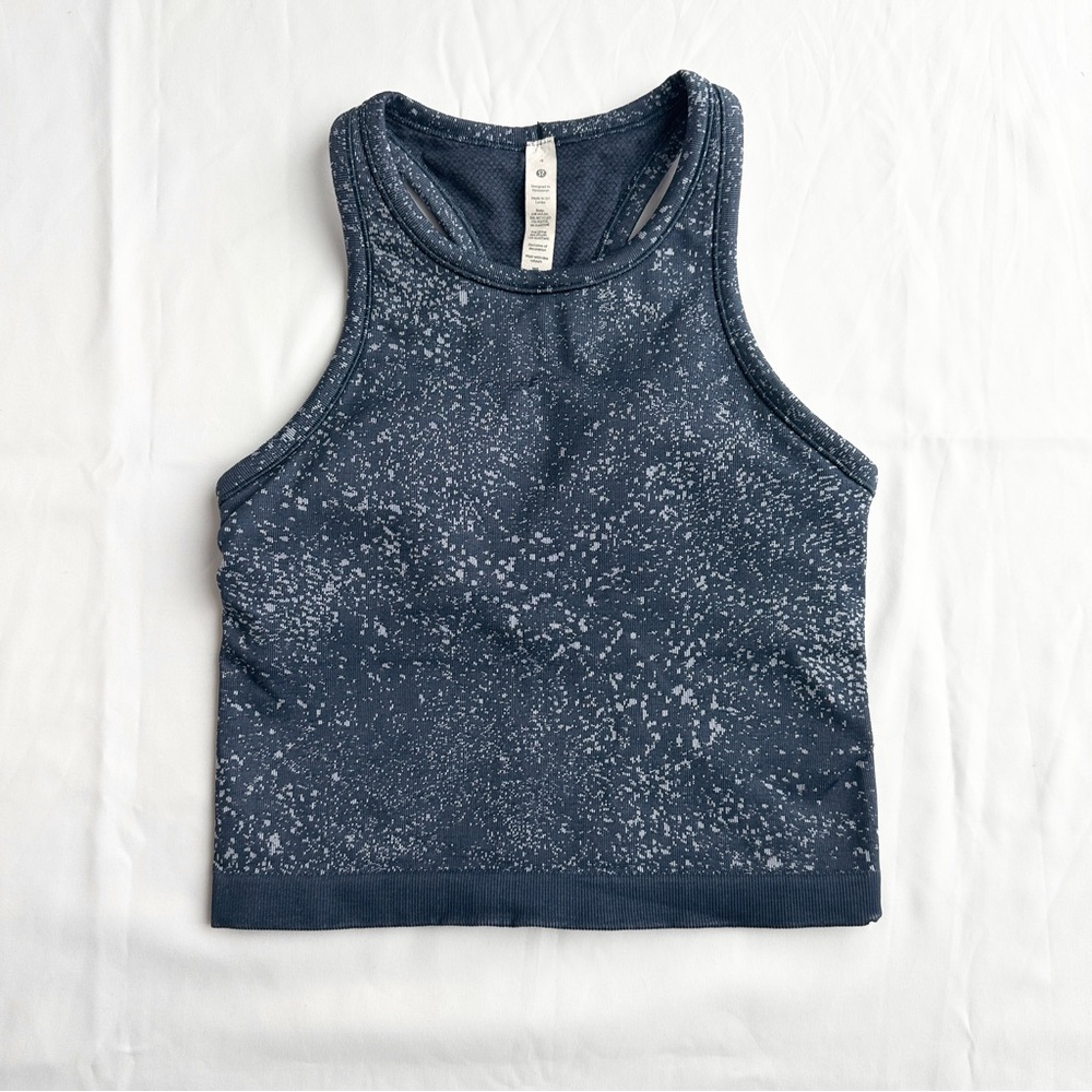 Lululemon Ebb to Street Cropped Racerback Tank Top W1DDLS Gorpcore Gym 🪁 Size 4